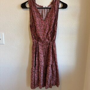 GAP Pink Floral Midi Dress